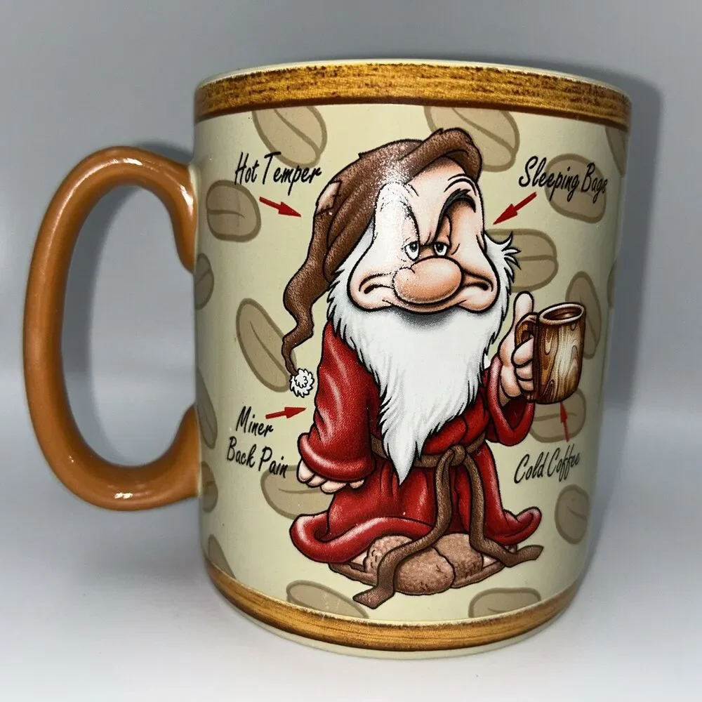Disney Wake Up Grumpy Coffee Mug Oversized 26 oz Extra Large Seven Dwarfs